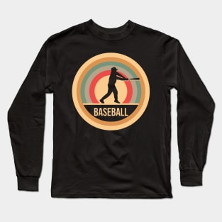 Retro Vintage Baseball Gift For Baseball Players Long Sleeve T-Shirt